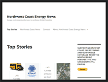 Tablet Screenshot of nwcoastenergynews.com